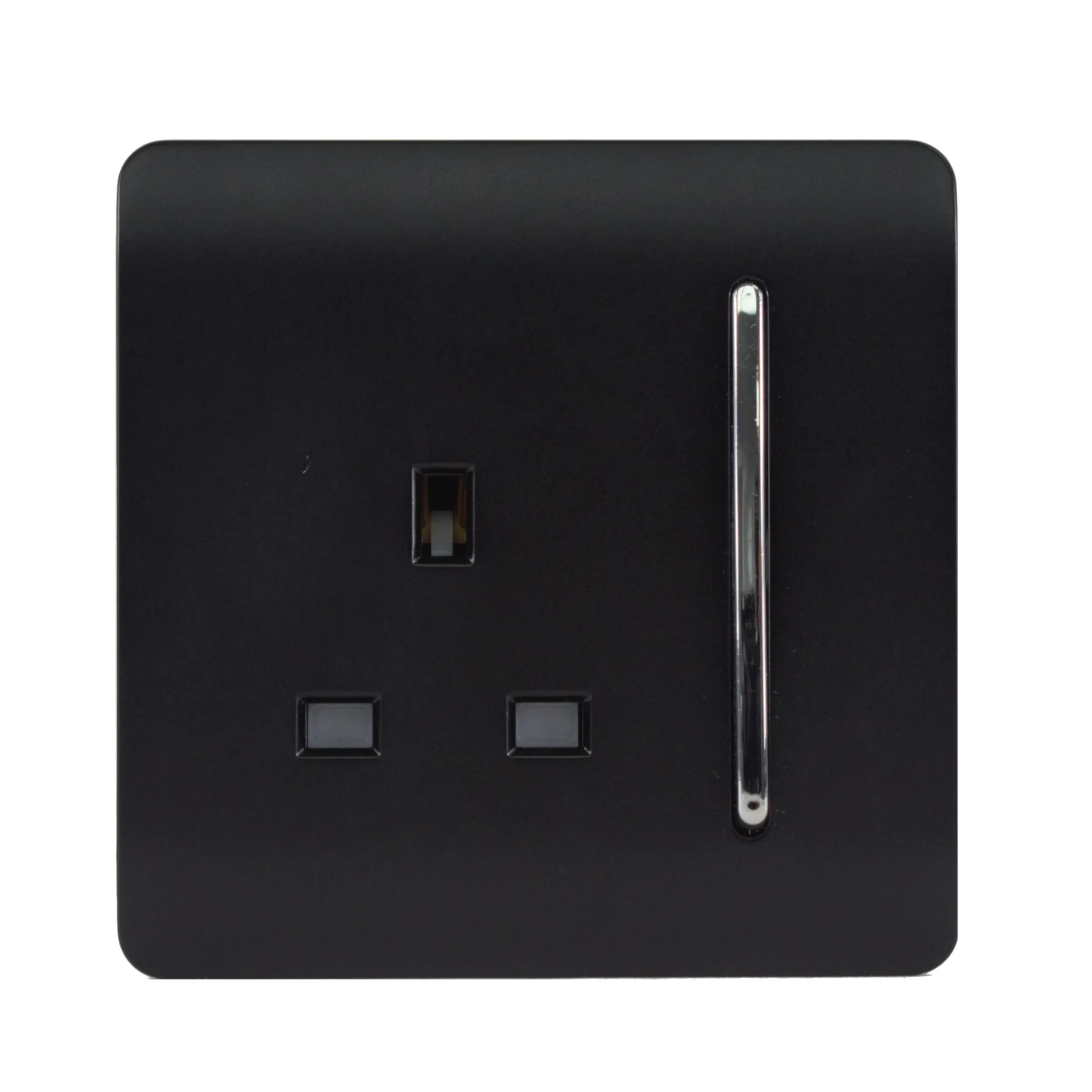 Matt Black Wiring Accessories Trendi Decorative Screwless